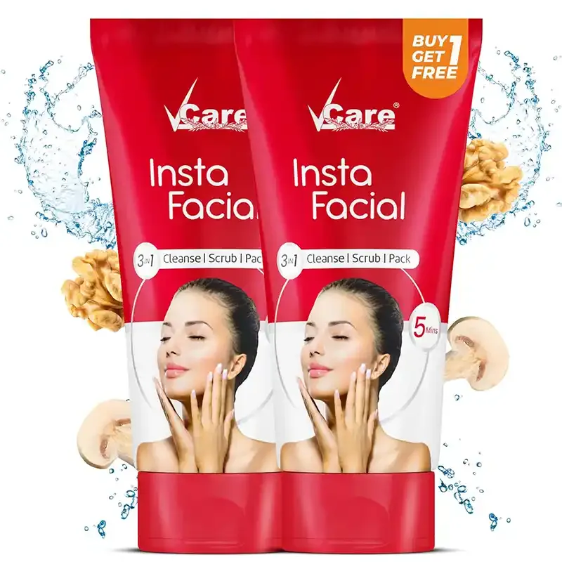 Buy 1 Get 1 – VCare 3-in-1 Insta Facial Pack – 50g